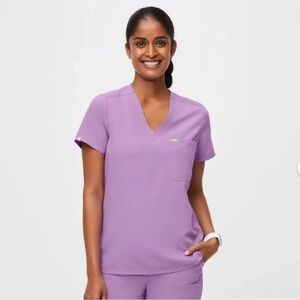 Figs Catarina One-Pocket Scrub Top - XS - Lilac Dawn